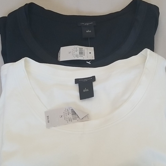 2 Ann Taylor Cotton Long Sleeve Shirts Small NWT - Picture 2 of 4